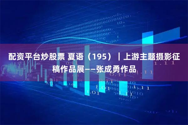 配资平台炒股票 夏语（195）｜上游主题摄影征稿作品展——张成勇作品